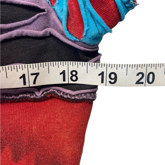 Vintage KPC Nepali Patchwork Razor Cut Hoodie Zip Front Wear Small - Picture 10 of 12